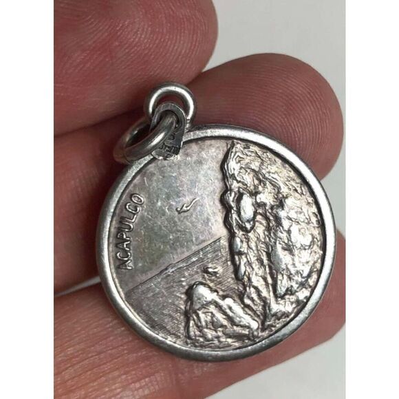 1215 Mayan Aztec calendar Sterling Silver 925 Acapulco Pendant 9.6 grams - Picture 2 of 2